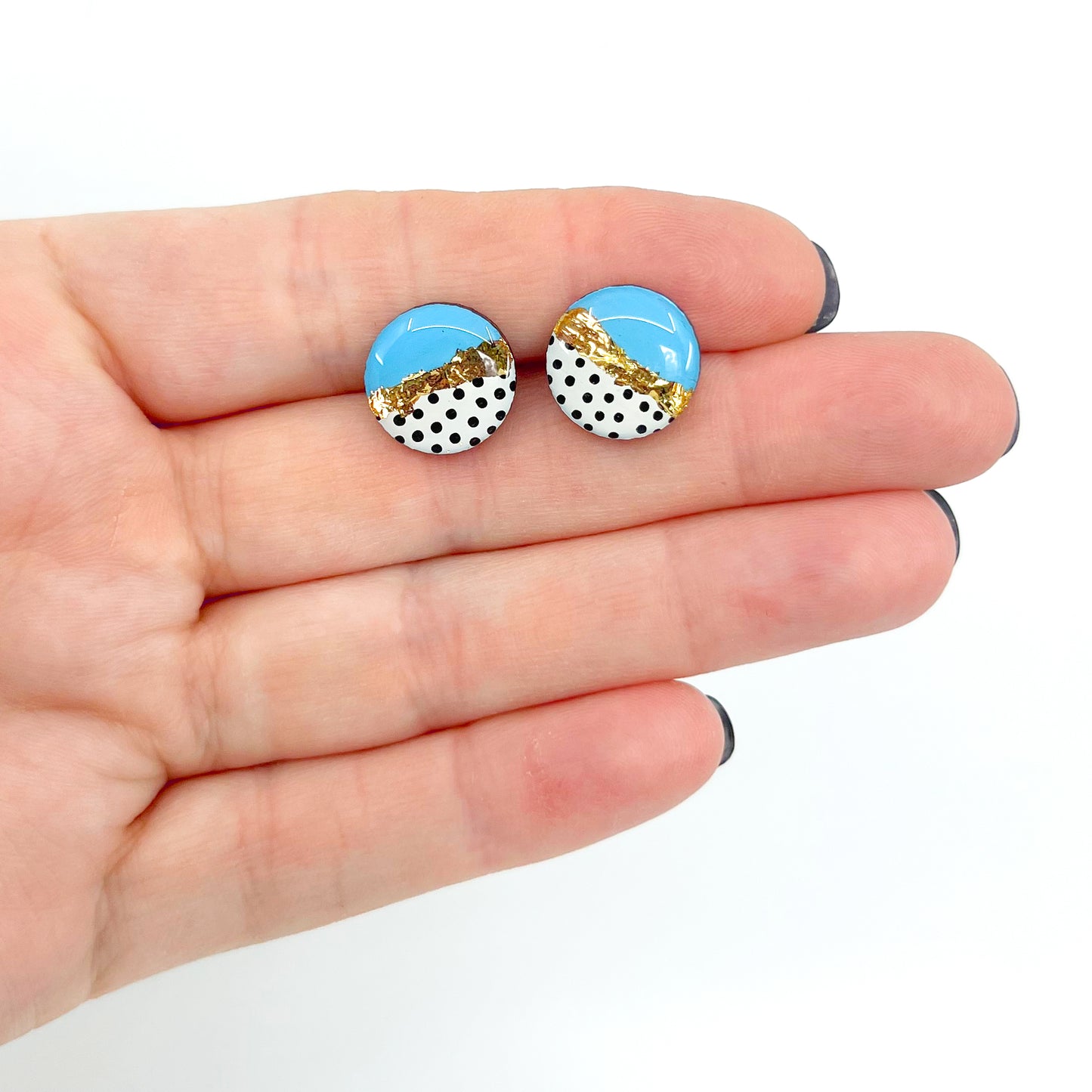 Dots - Hand Painted - Blue Spotties