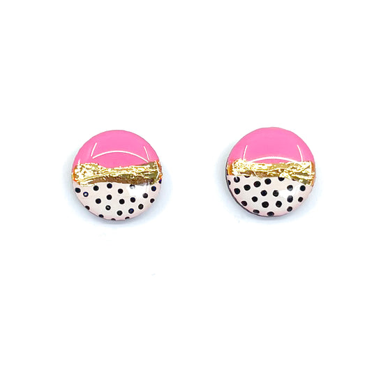 Dots - Hand Painted - Pink Spotties